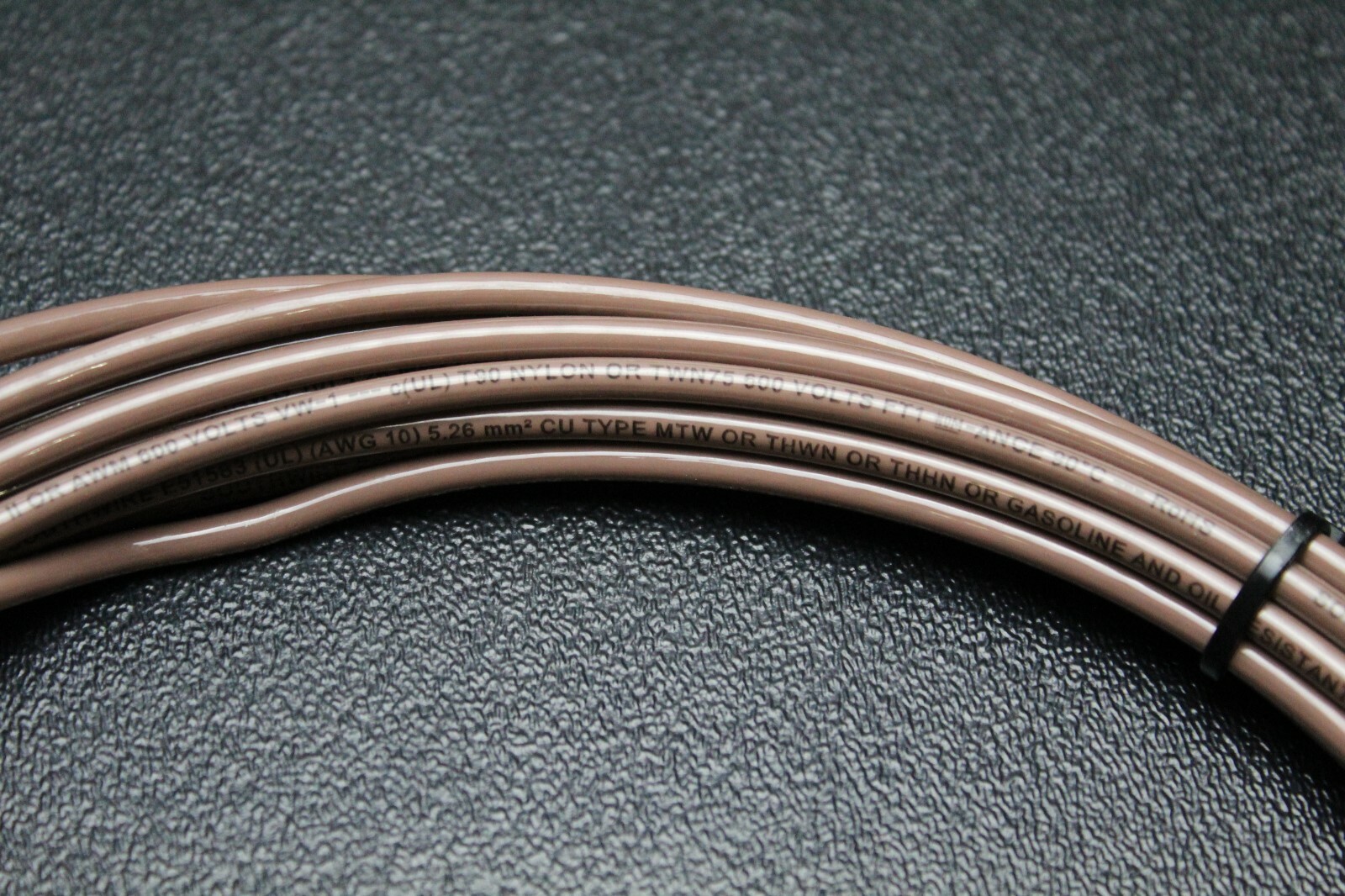 10 GAUGE THHN WIRE STRANDED BROWN 50 FT THWN 600V GROUND MACHINE CABLE AWG