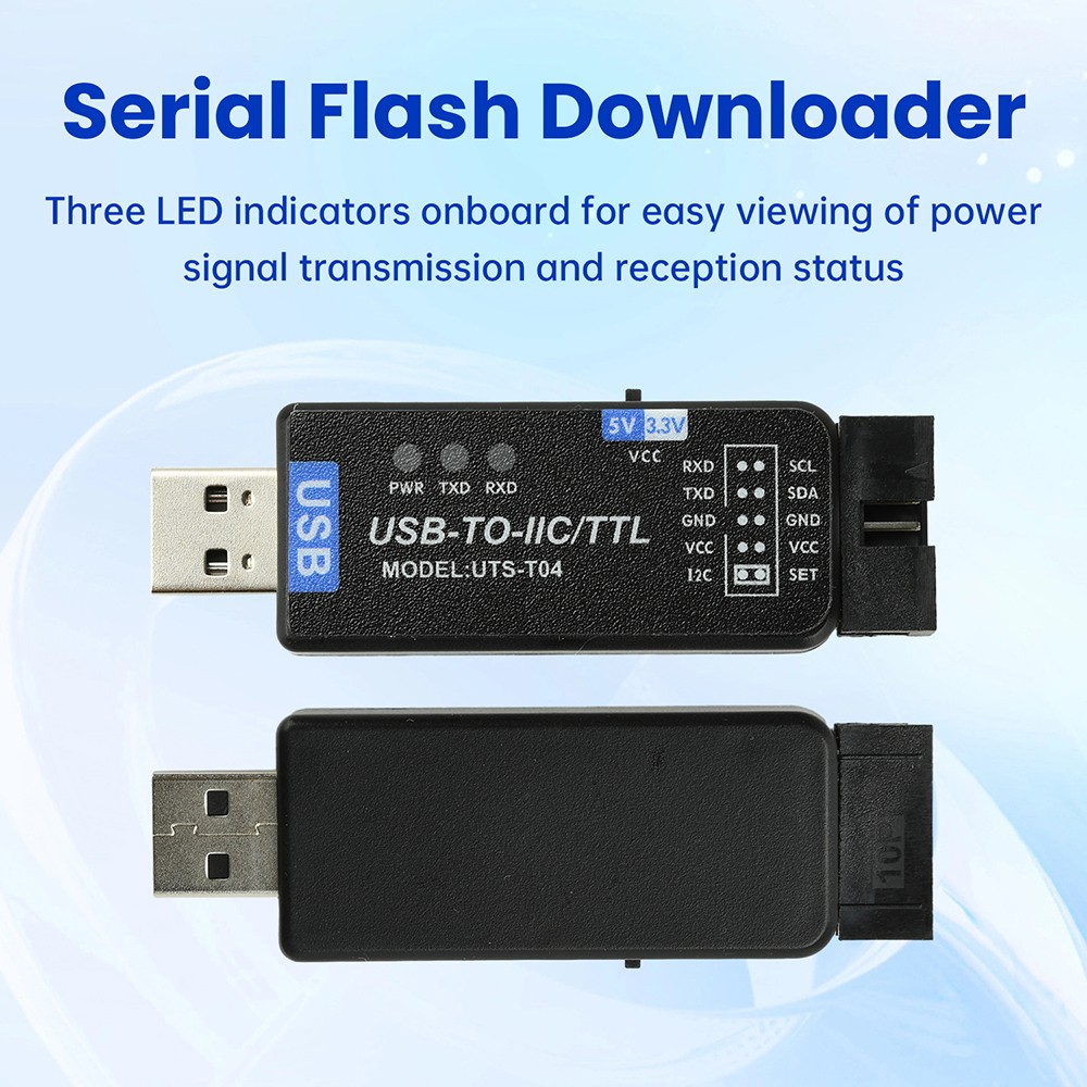 USB to IC2 IIC/TTL Serial Port UART Communication Module Flashing Downloader