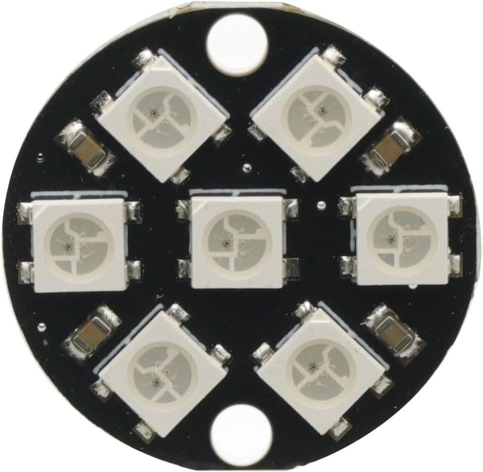 5Pcs WS2812B 7 Bits 5050 RGB LED Ring Lamp Light Integrated Drivers Arduino