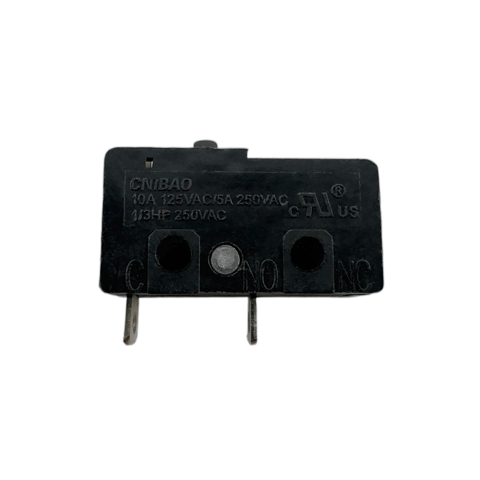 CNiBAO MAC-1210 Black Micro Switch 2-Pins Normally Open