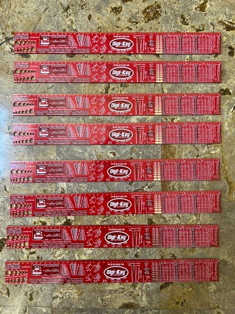 Lot of 8 Digi-Key RED PCB LAYOUT REFERENCE RULERS 12″