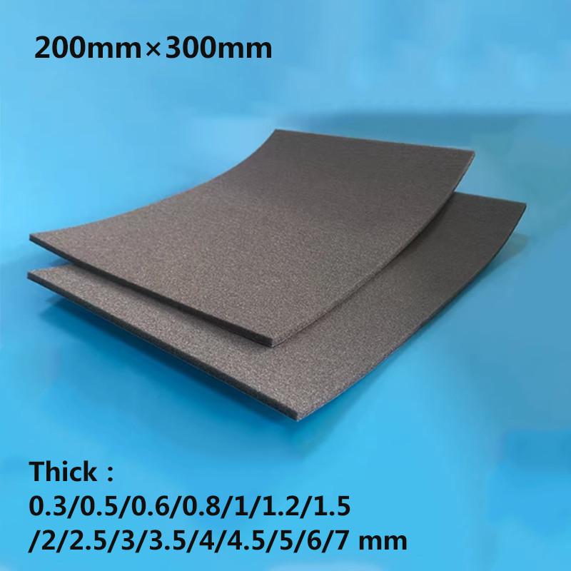 Conductive Sponge Sheet Self-adhesive EMI Foam Plate 200mm×300mm 0.3mm-7mm Thick