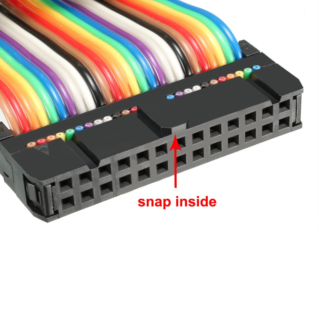 IDC 26 Pins Flexible Rainbow Ribbon Jumper Cable 48cm 2.54mm Pitch,1pc