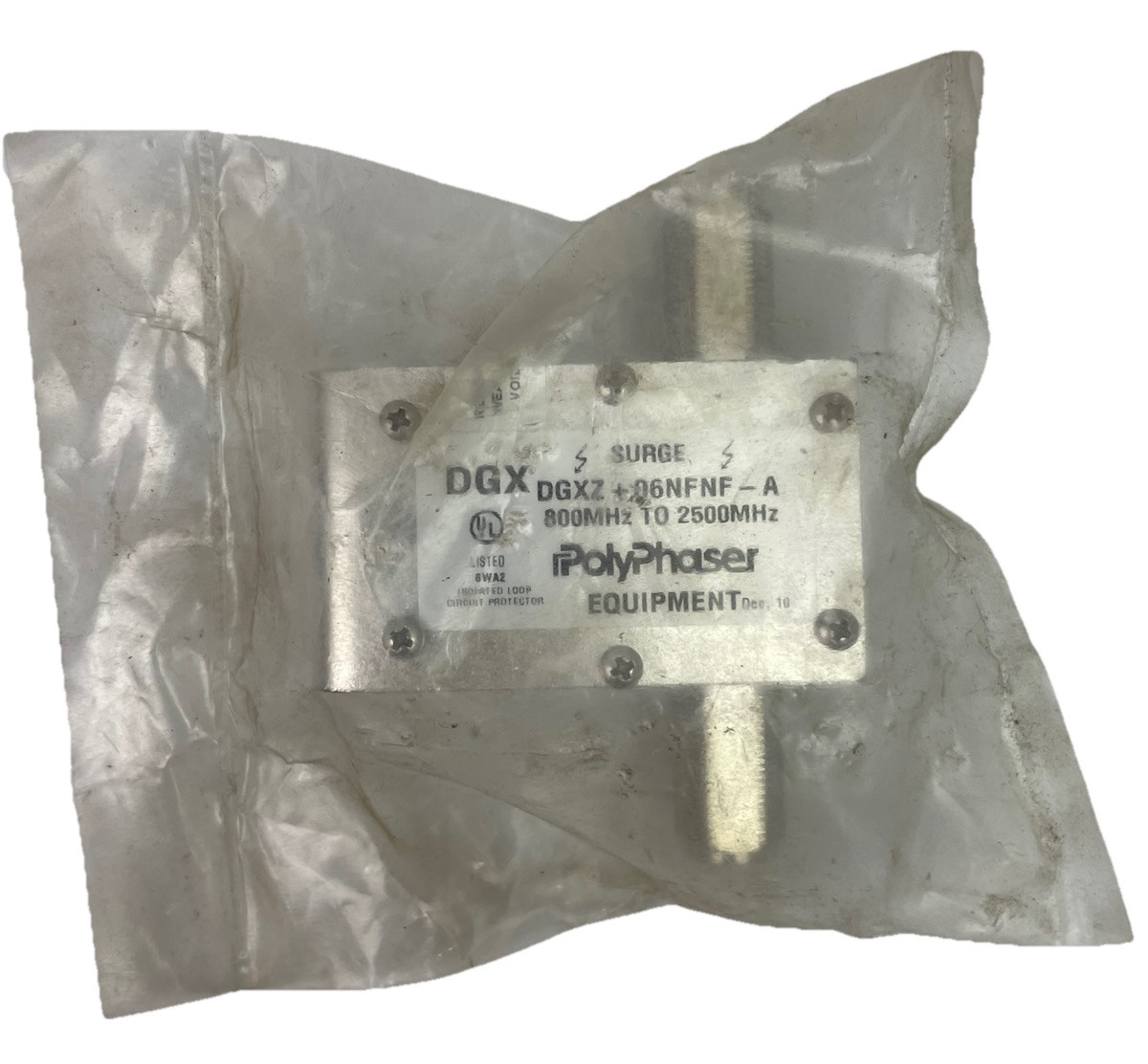 Polyphaser DGX DGXZ+06NFNF-A 800MHz – 2500MHz Type N F/F Surge Protector NEW VE7