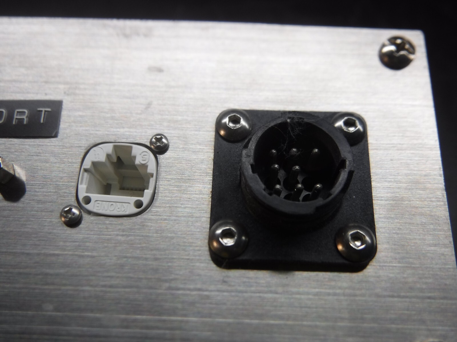 Exor TP-01 Touch Screen Panel Mounted In Custom Case With “Stop” Control/Button