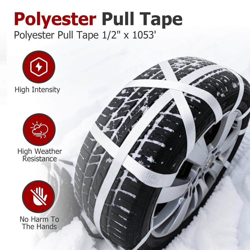 Findmall 1/2″ x 1053′ 1250 lbf Tensile Capacity Polyester Pulling Tape Mule Tape