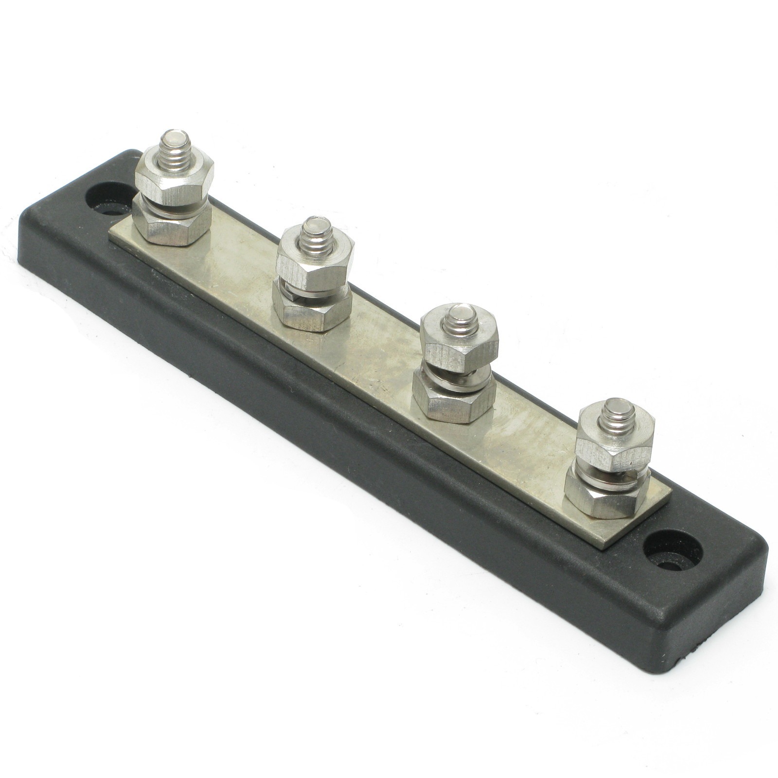 Bocatech BTMH-11 Buss Bar 4pt 1/4″ Studs, 150 Amp, Hot Feed or Common Ground