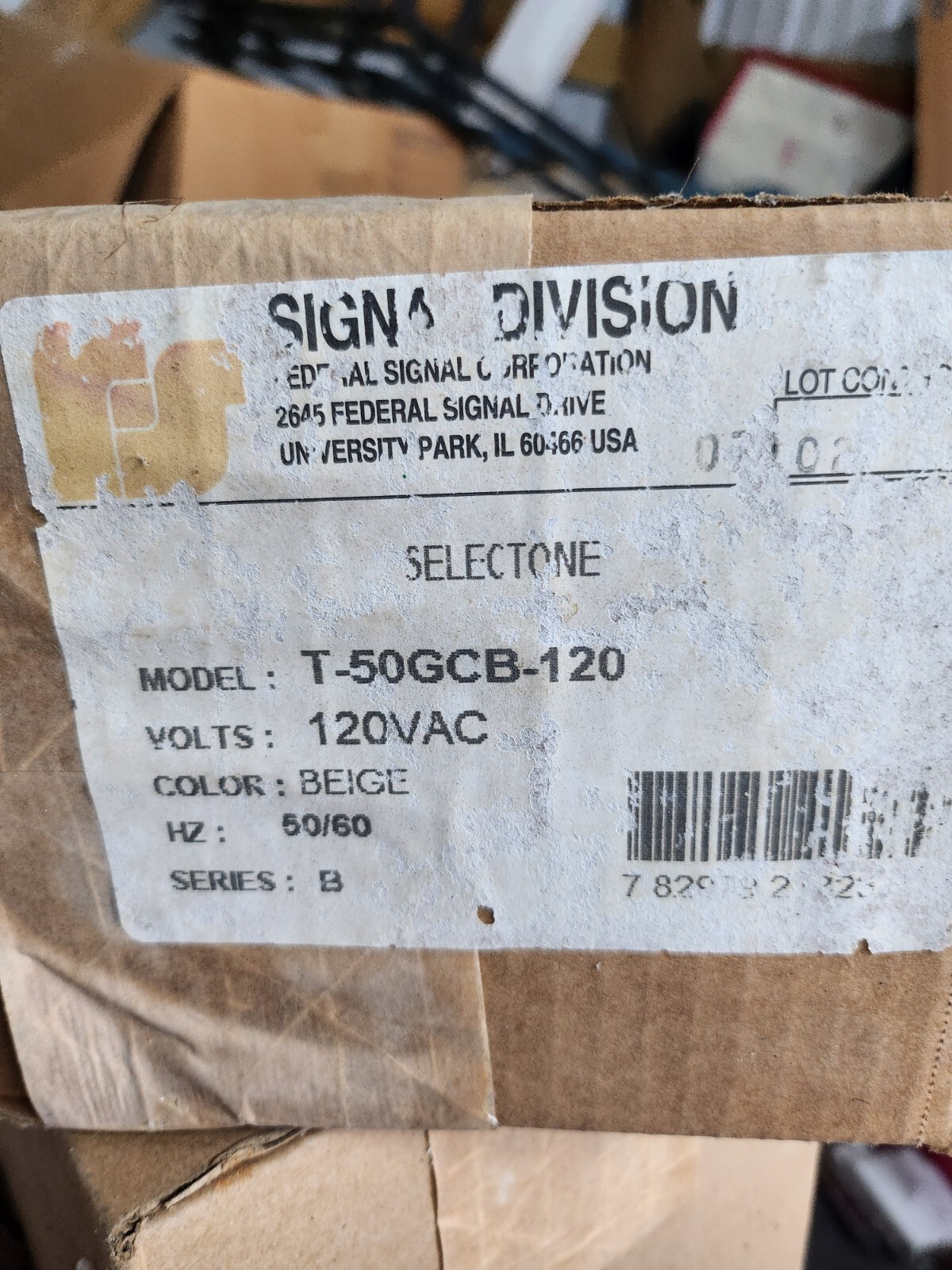 Federal Signal 50GCB-120 Ceiling Mount Speaker, 120 VAC, 60 HZ, White, New