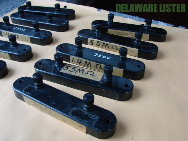 Vintage Antique Lot of 10 WESTON? Electrical MEGOHM Current SHUNT RESISTOR RARE!