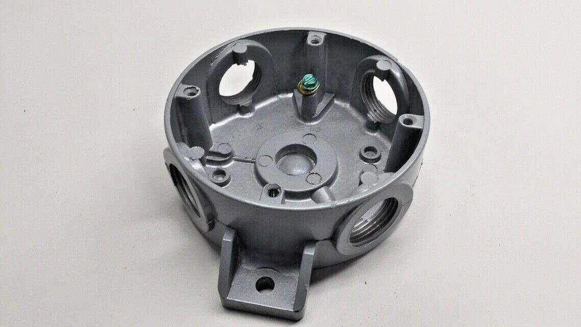 Hubbell VX-2 Ceiling Mount Box 3/4″ Openings Gray VX2