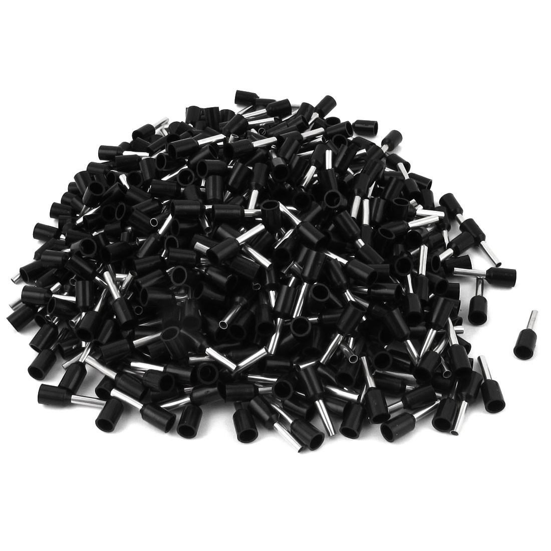 500Pcs E1508 16AWG Wire Crimp Insulated Ferrule Cable Cord End Terminal Black