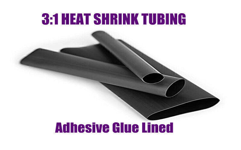 3:1 Heat Shrink Tubing-Marine Grade Wire Insulation Cable Sleeve Wrap Black/Red