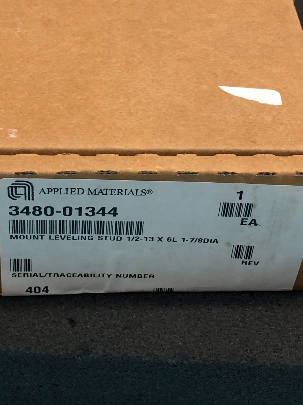 3 AMAT 3480-01344 Mount Leveling Stud 1/2-13 X 6L 1-7/8DIA, 173565