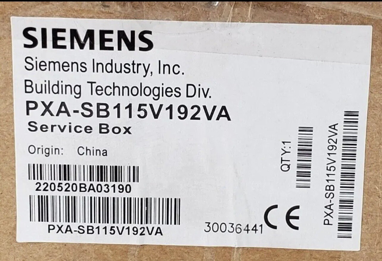 Siemens PXA-SB115V192VA Service Box Panel Power Supply – New In Box