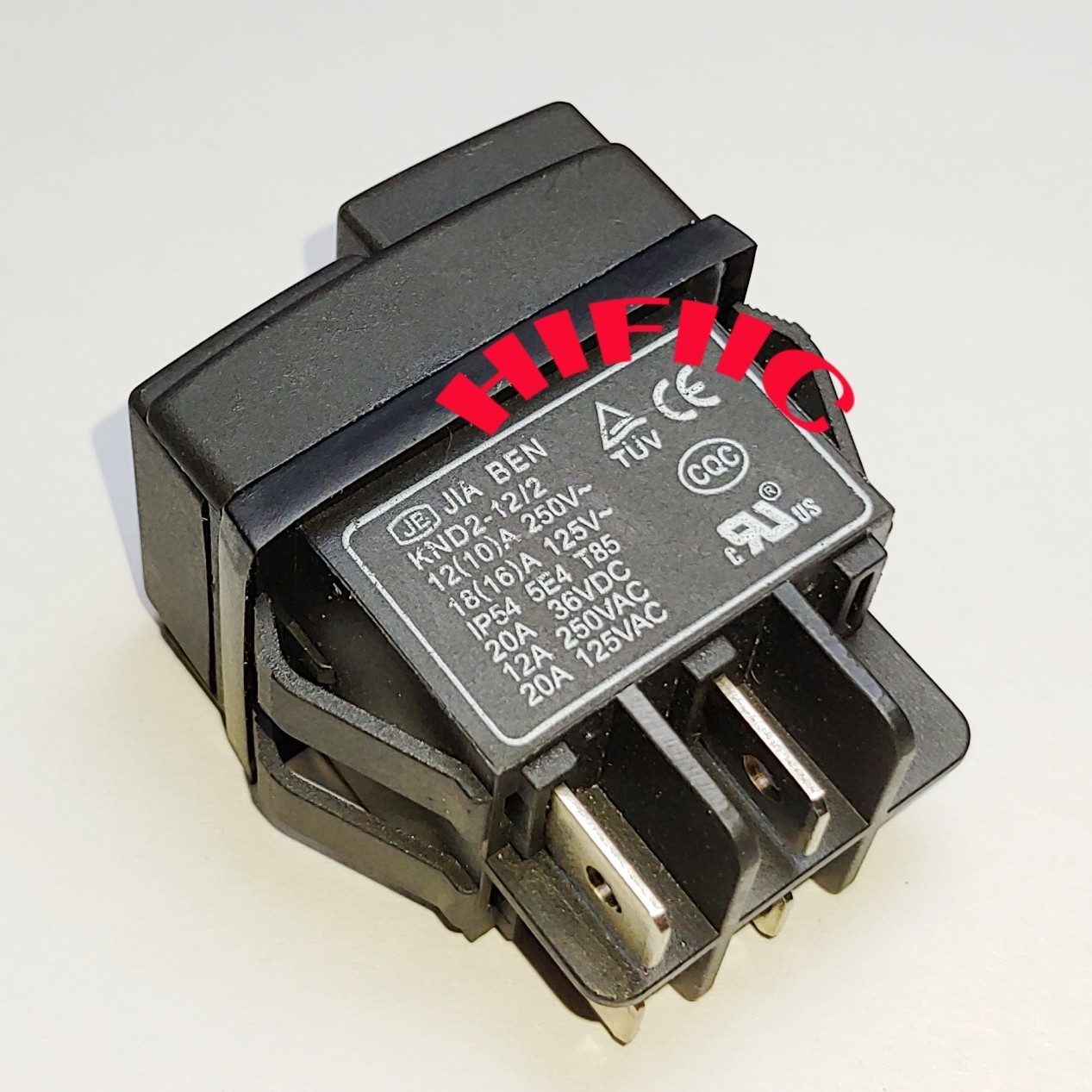 JIABEN KND2-12/2 Pushbutton Switch 4 Pins ON-OFF 2 Positions