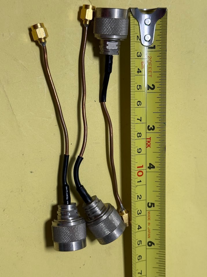 RF Copper Tube Semi Rigid SMA Male to N Male 14cm Test Cable Rohde & Schwarz