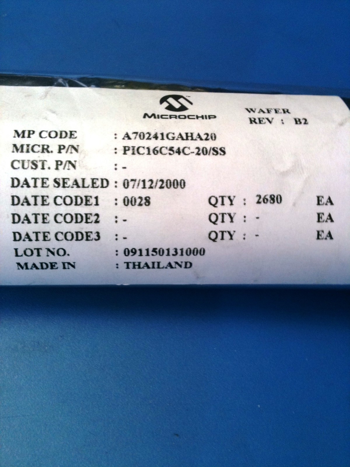 4x PIC16C54C-20/SS MICROCHIP TECH MCU 8BIT RISC 512BYTE EPROM 5V 20 PIN SSOP