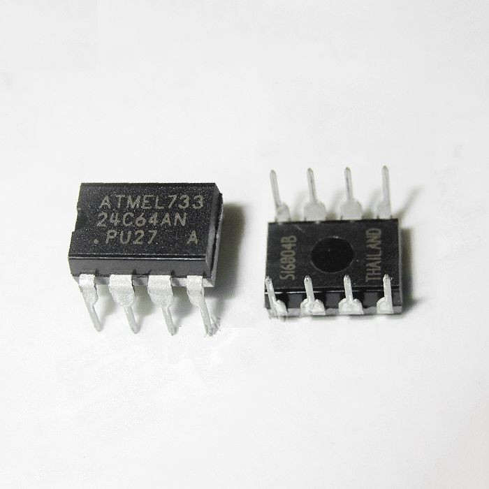 100pcs AT24C64 DIP8 24C64 IC EEPROM 64KBIT 400KHZ NEW