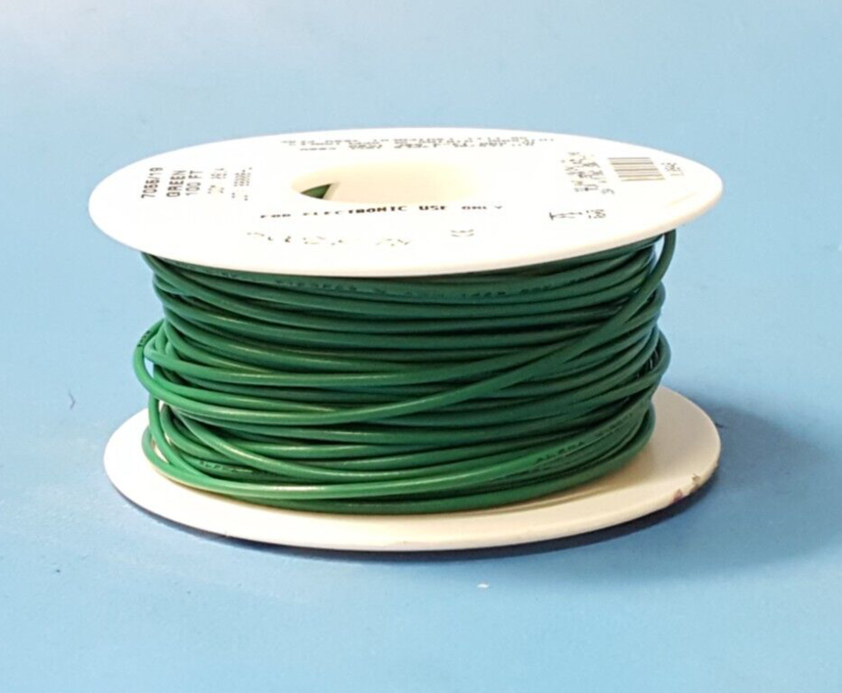 (80FT APROX ) Hook-up Wire, 602-7055/19100-04, Alpha Wire, 32AWG, GREEN