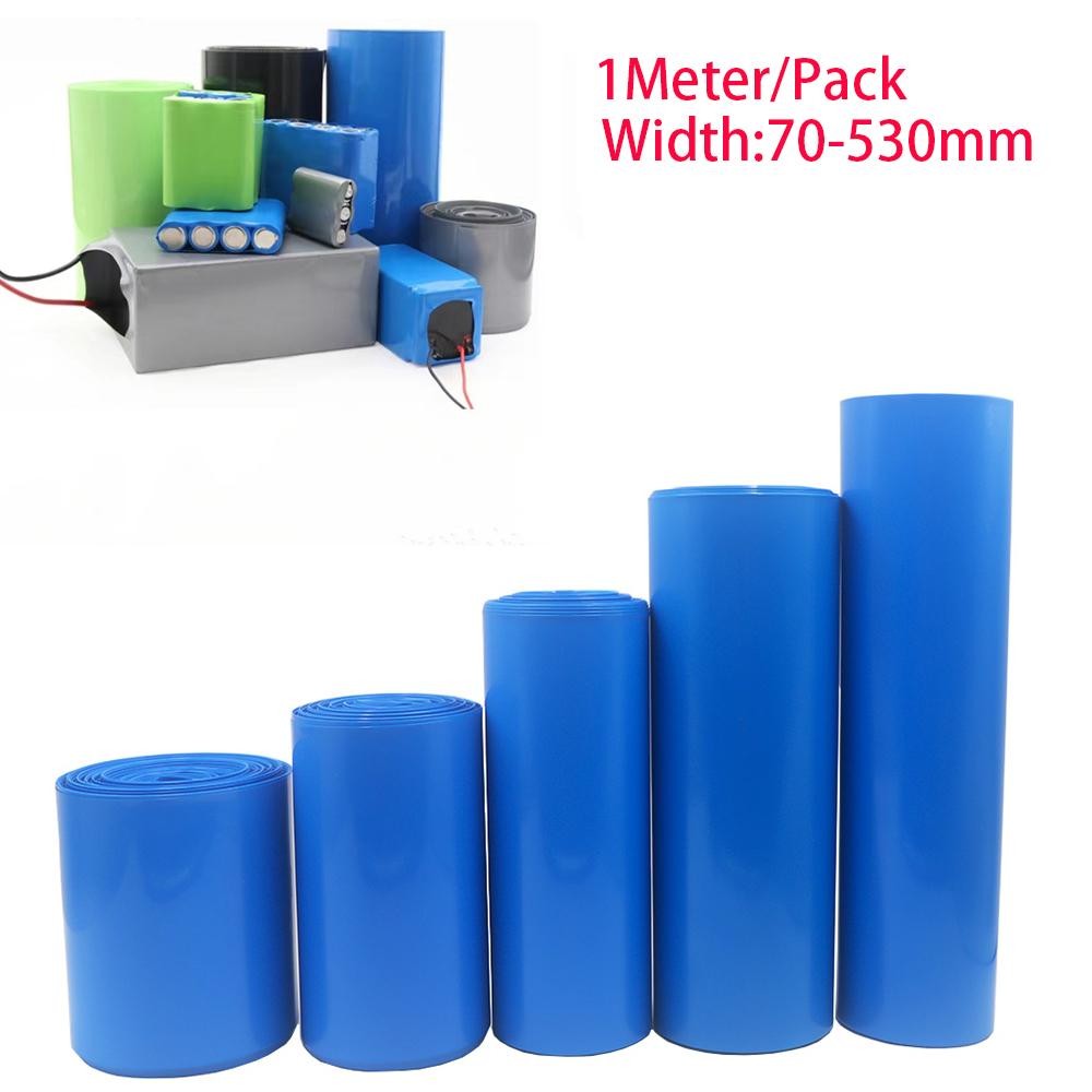 NEW 1M Blue PVC Heat Shrink Tube Sleeve for 18650 Battery Pack Insulation