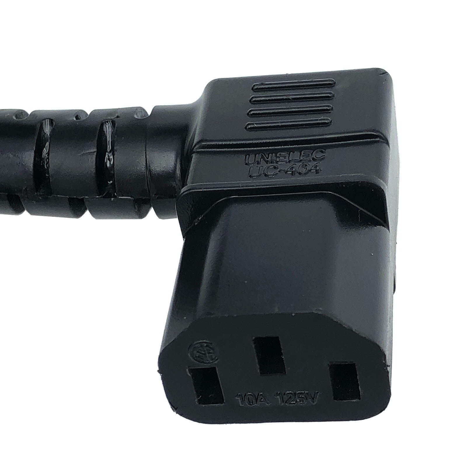 15ft AC 5-15 to C13 Hospital Grade Power Cord Cable – 3 Prong Right Angle 18AWG