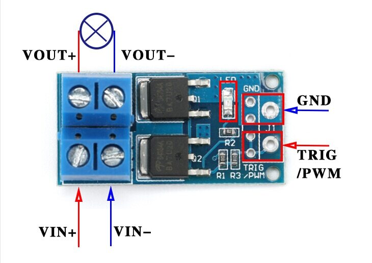 PWM Regulator Control Panel DC 5V-36V 15A 400W MOS Trigger Switch Drive Module