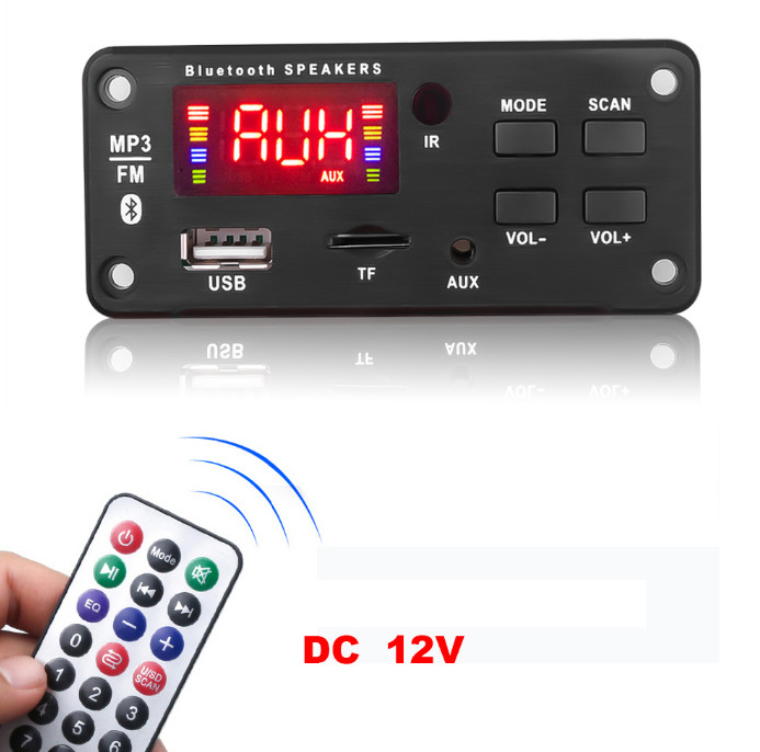 MP3 Player Decoder Board 12V Bluetooth 5.0 Car FM Radio Module Support TF USB