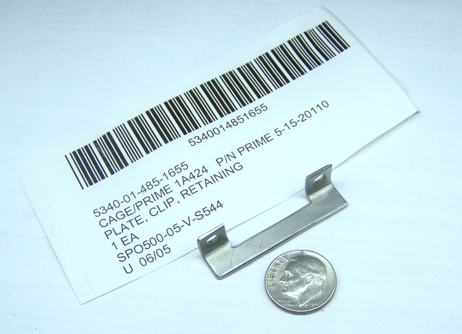 EDGEWOOD AACY14 NEW ALARM RETAINING CLIP PLATE SS 1-9/16″ L 5/16″ H 5/16″ W
