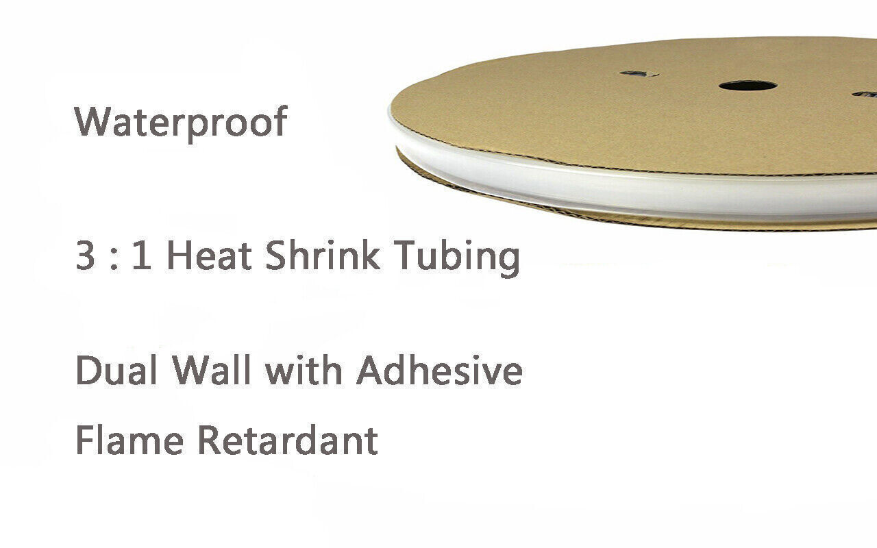 3:1 Heat Shrink Tubing Adhesive lined/Electrical wire sleeve 1/4″ 3/4″ 3/8″ 1/2″