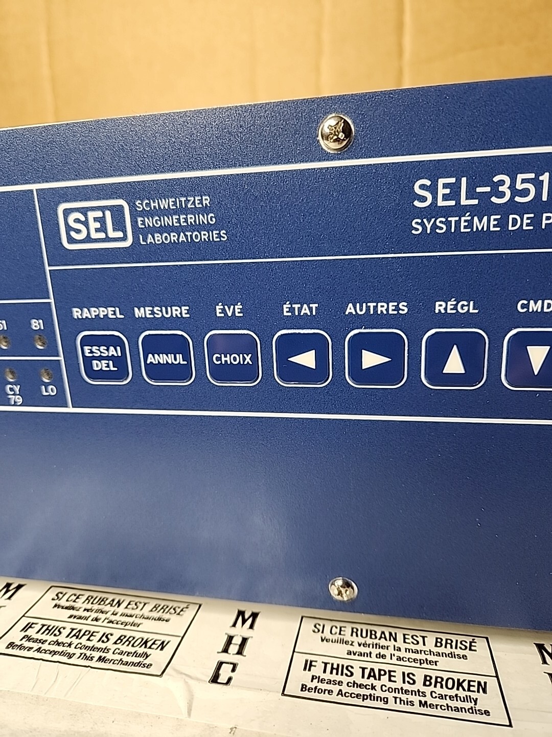 SCHWEITZER SEL-351 DIRECTIONAL OVERCURRENT RECLOSING PROTECTION SYSTEM *READ*