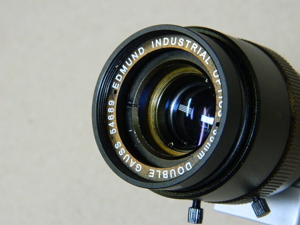 Hitachi KP-M32AN Industrial Vison Camera & Edmunds 35MM 54689 Double Glass Lens