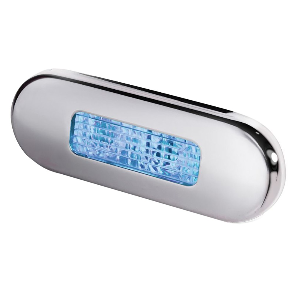 Hella Marine Surface Mount Oblong LED Courtesy Lamp 980869601 Blue LED