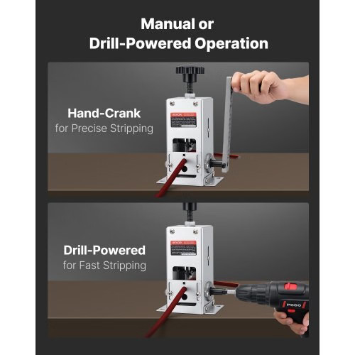 Manual Wire Stripper Machine, 0.06-1.18 in, Copper Cable Stripper Tool, Hand Cra