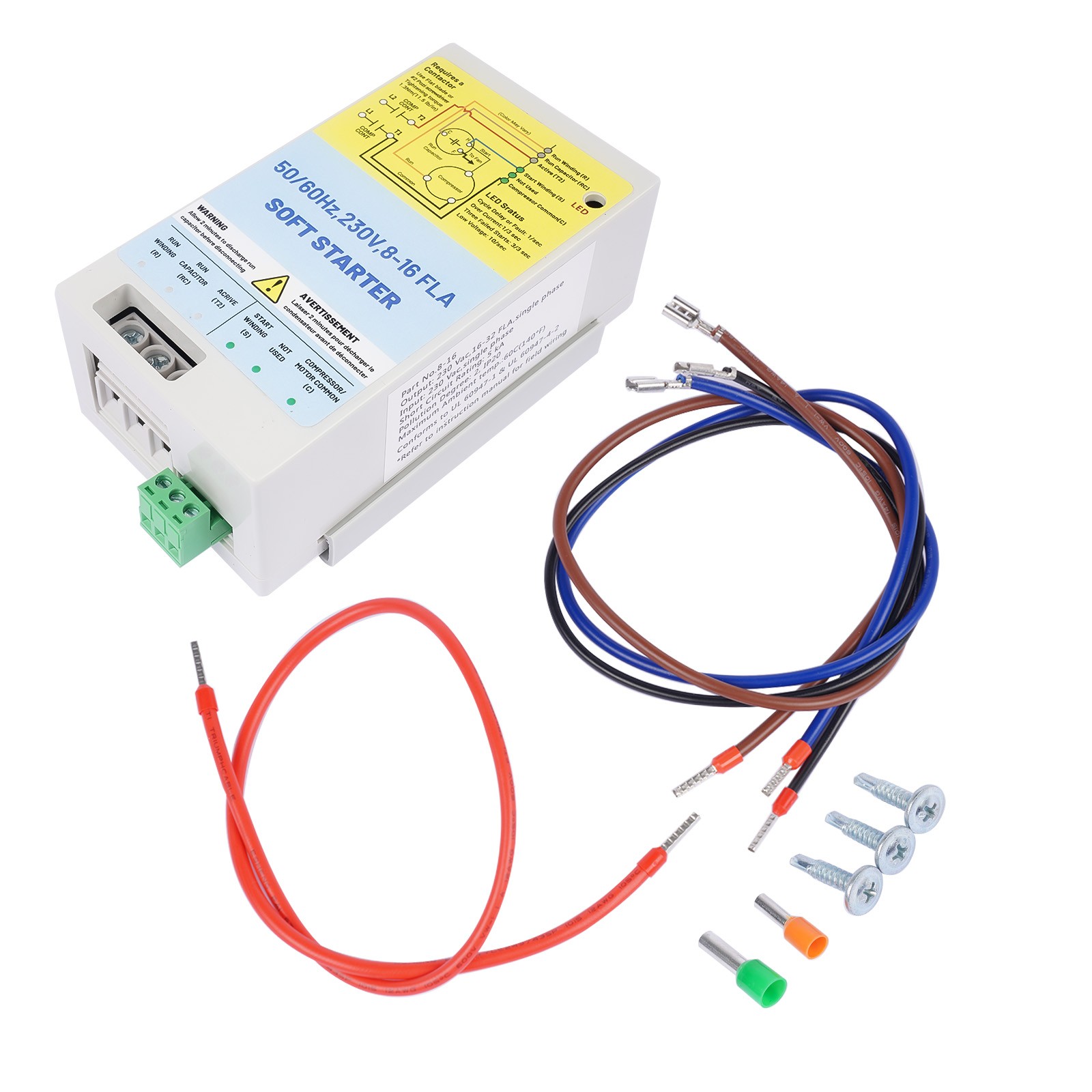 For Utility and/or Generator Power AC Soft Starter Motor Protection 8-16A 08-16A