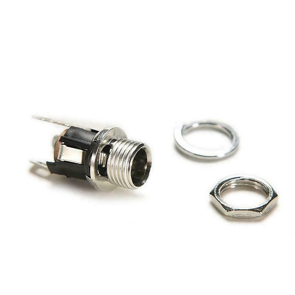 NEW 5.5*2.1 MM FEMALE METAL PANEL MOUNT SOCKET DC POWER CONNECTOR JACK PLUG*10