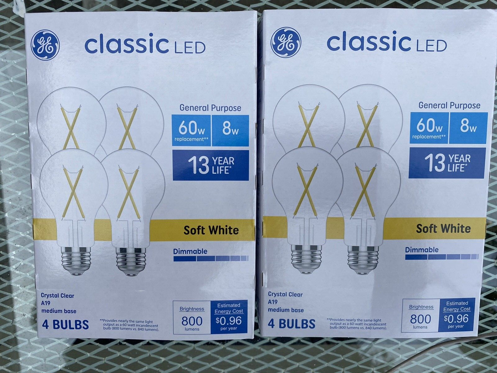 48 BULBS Packages GE 60 Watt LED Standard light bubs BEST PRICE Online 50 CENTS