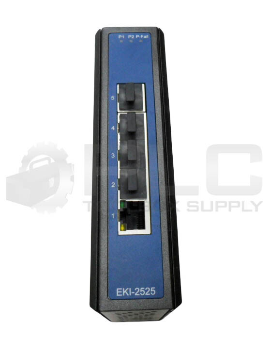 LOT OF 2 ADVANTECH EKI-2525 ETHERNET SWITCH 5 PORT 12-43V 1.5A