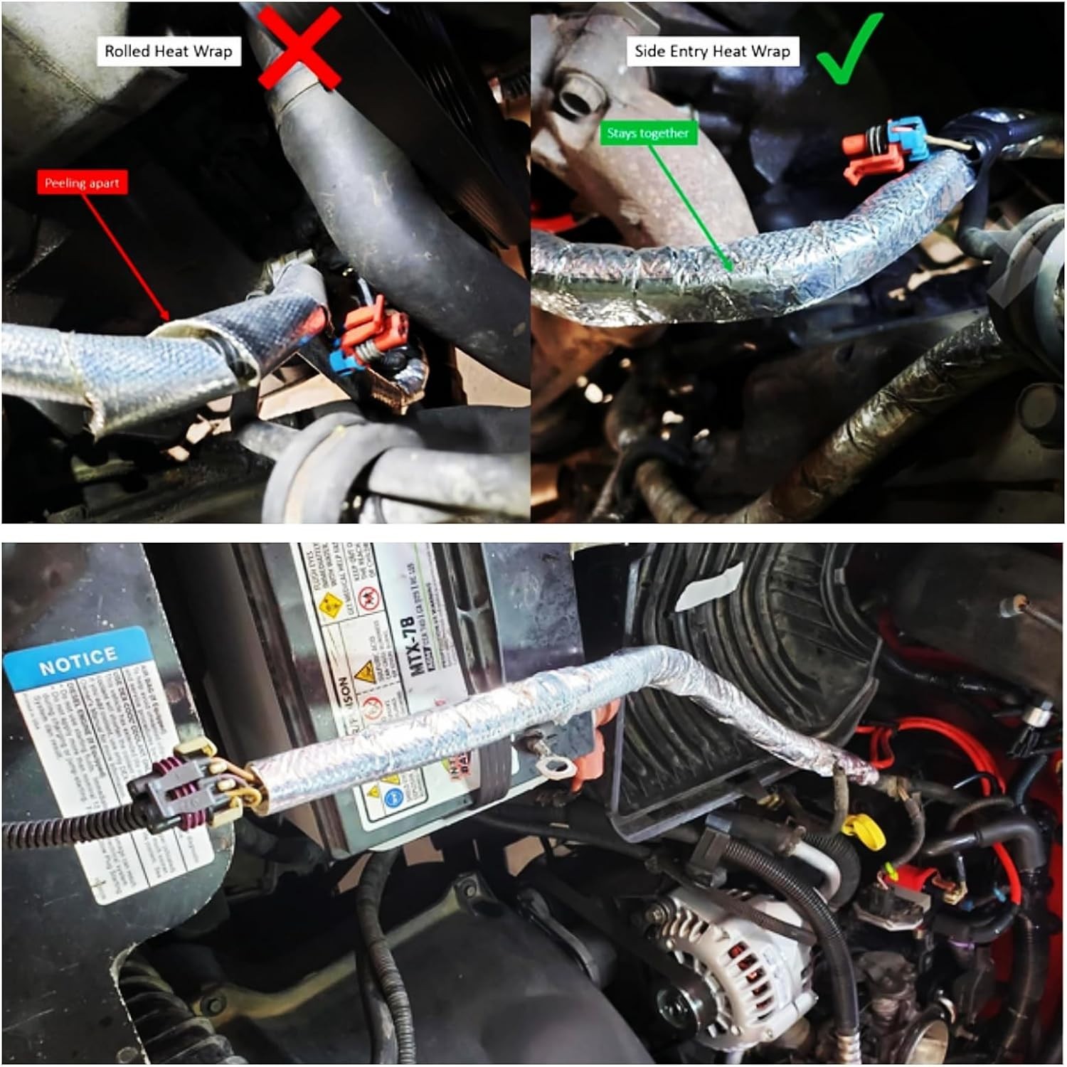 Self-Wrap Aluminum Heat Reflective Sleeve – 6mm x 39″ for Auto Wiring Protection