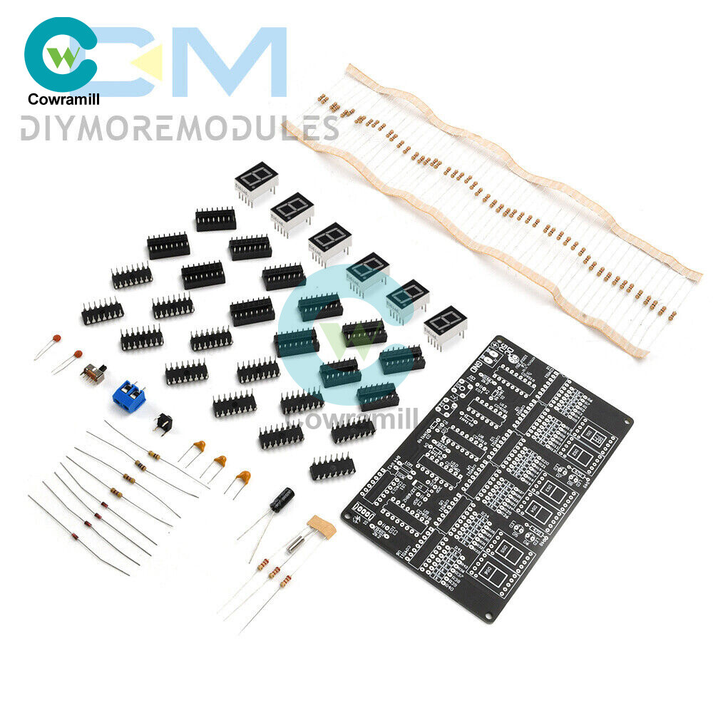 DC 4.5V-5.5V 6-bit Digital Circuit Clock Kit DIY Electronic Clock Teaching Kit