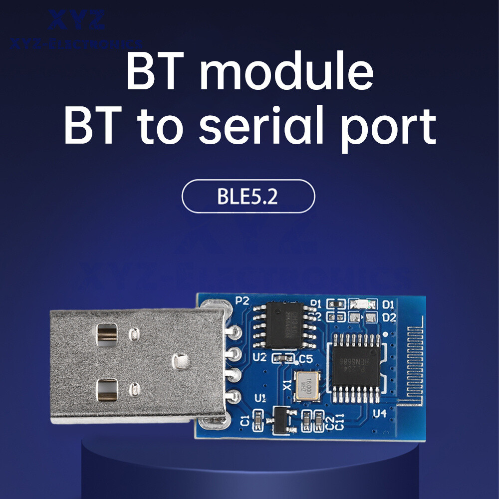 1-10Piece USB Bluetooth 5.2 Serial Module ECB02C BLE Serial Transmission Module