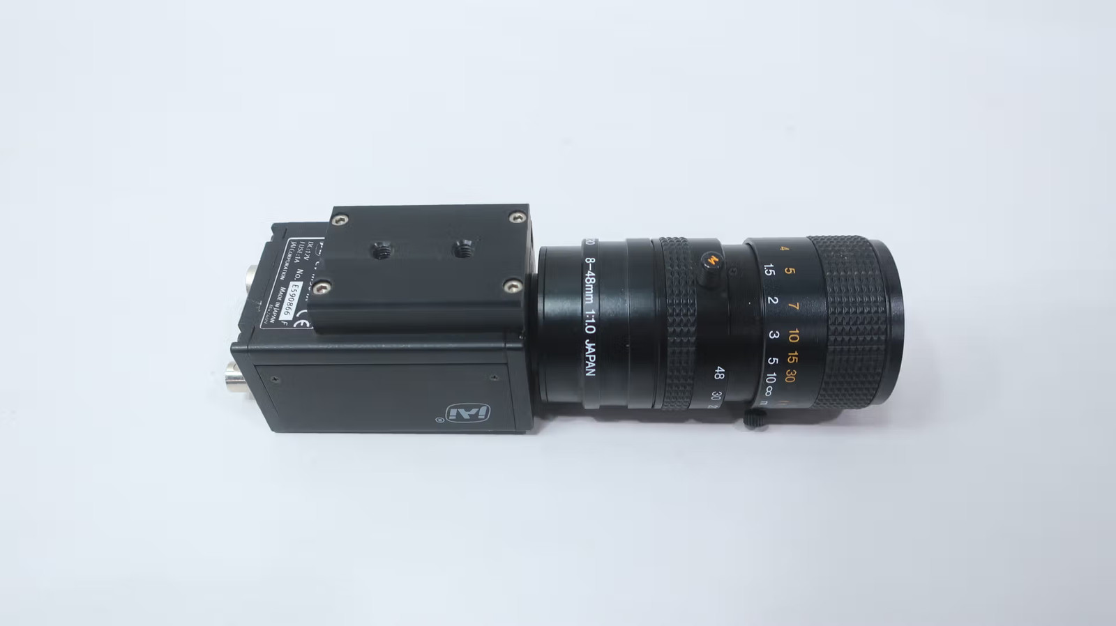 Jai CV-M50 IR Monochrome Camera W/ Canon Ph6x8 Marco Lens 12v-dc