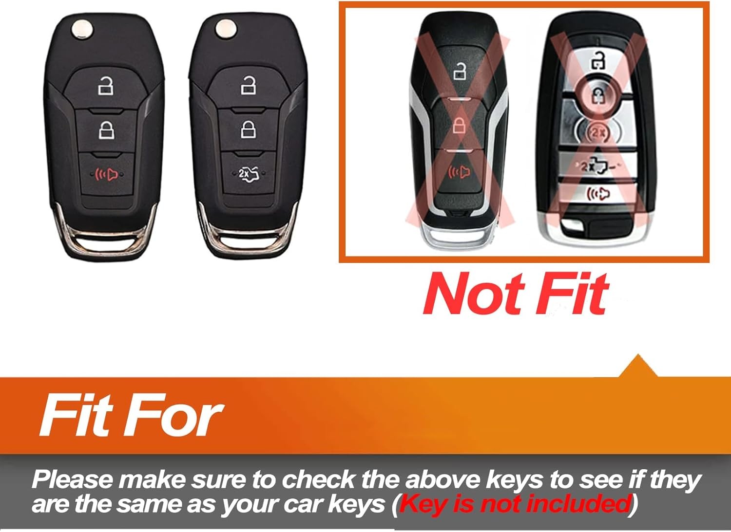 Silicone Key Fob Cover for Remote Key Protection – Black or Red Car Accessory