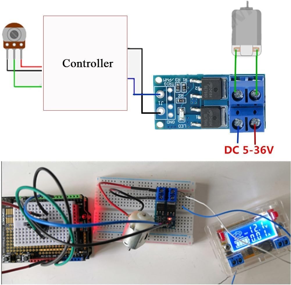 5PCS 15A 400W MOSFET PWM Switch Modules – Versatile Control for Motors & Lights