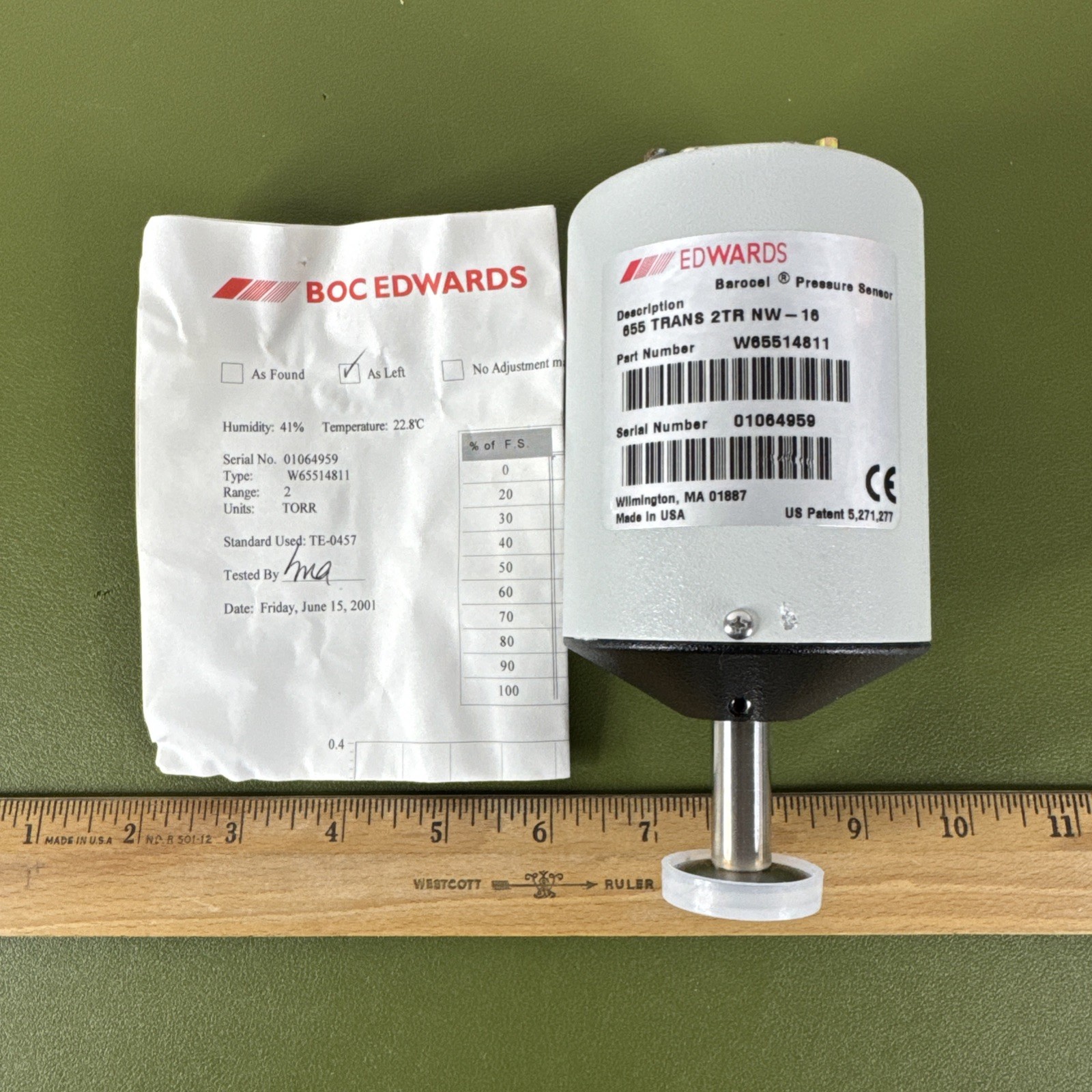 NIOB EDWARDS Barocel Pressure Sensor W65514811, 655 Trans 2TR NW-16