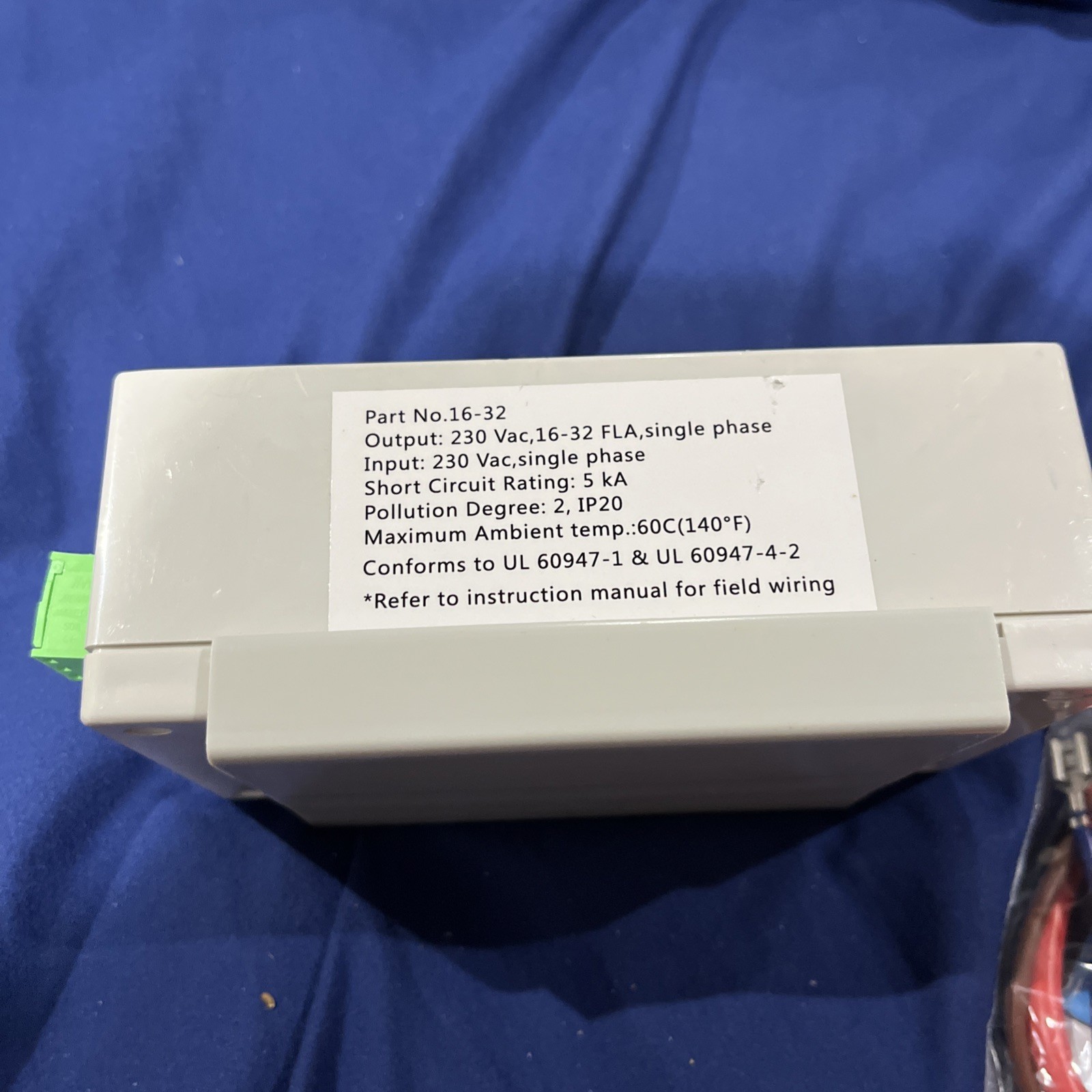 16-32A AC Soft Starter Motor Protection for Utility and/or Generator Power 230V