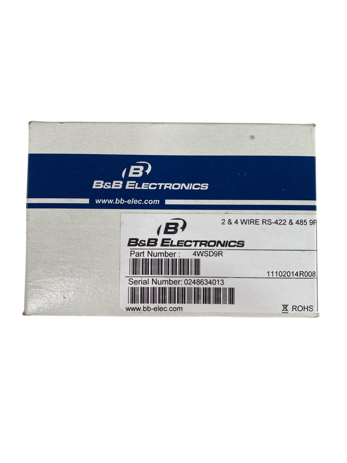 B&B Electronics 4WSD9R RS-232 to RS-422/485 Converter – DB9 Female **New**