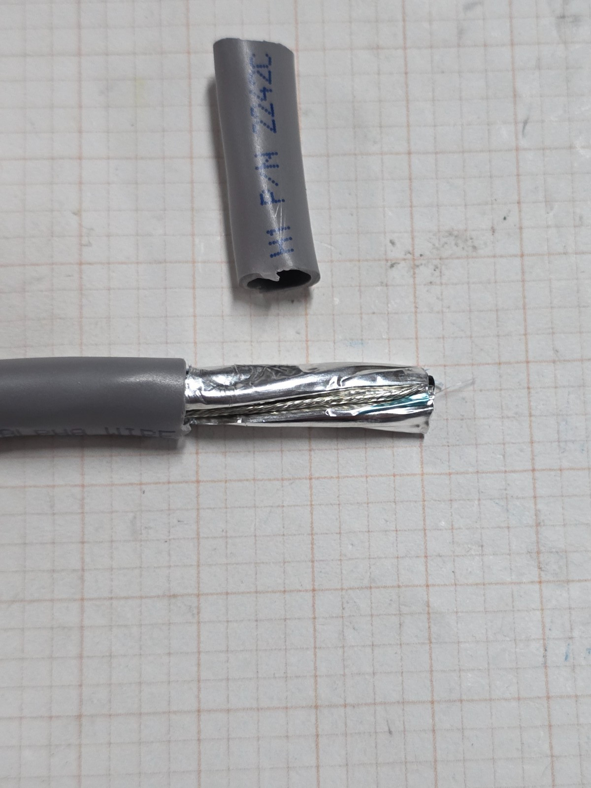 Alpha Wire 2242C 18/2P Shielded Twist Pair Control/Computer Cable Gray /10ft
