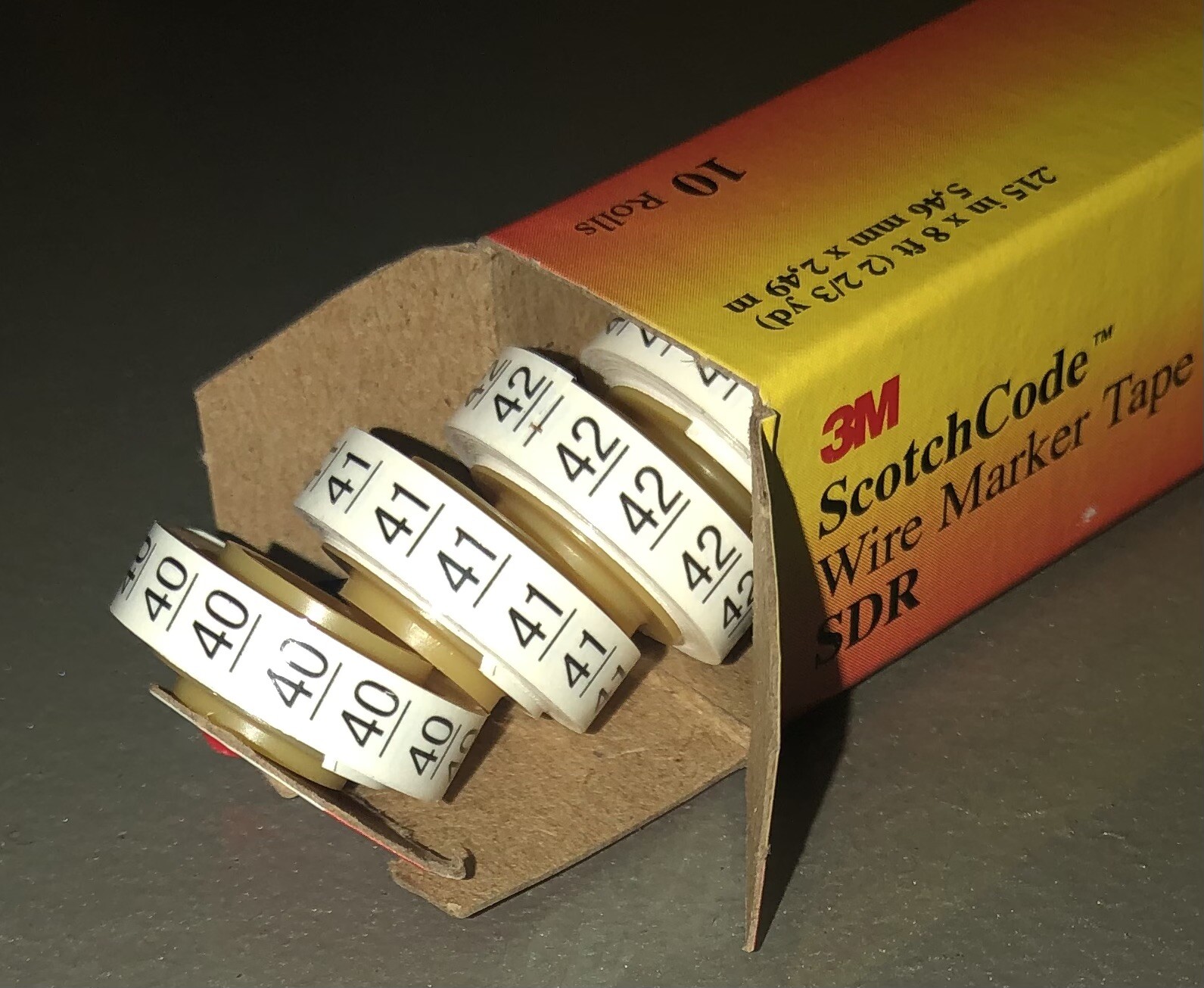 3M SDR-40-49 ScotchCode Wire Marker Tape SDR – 10 Rolls (1 x 10-Roll pk)