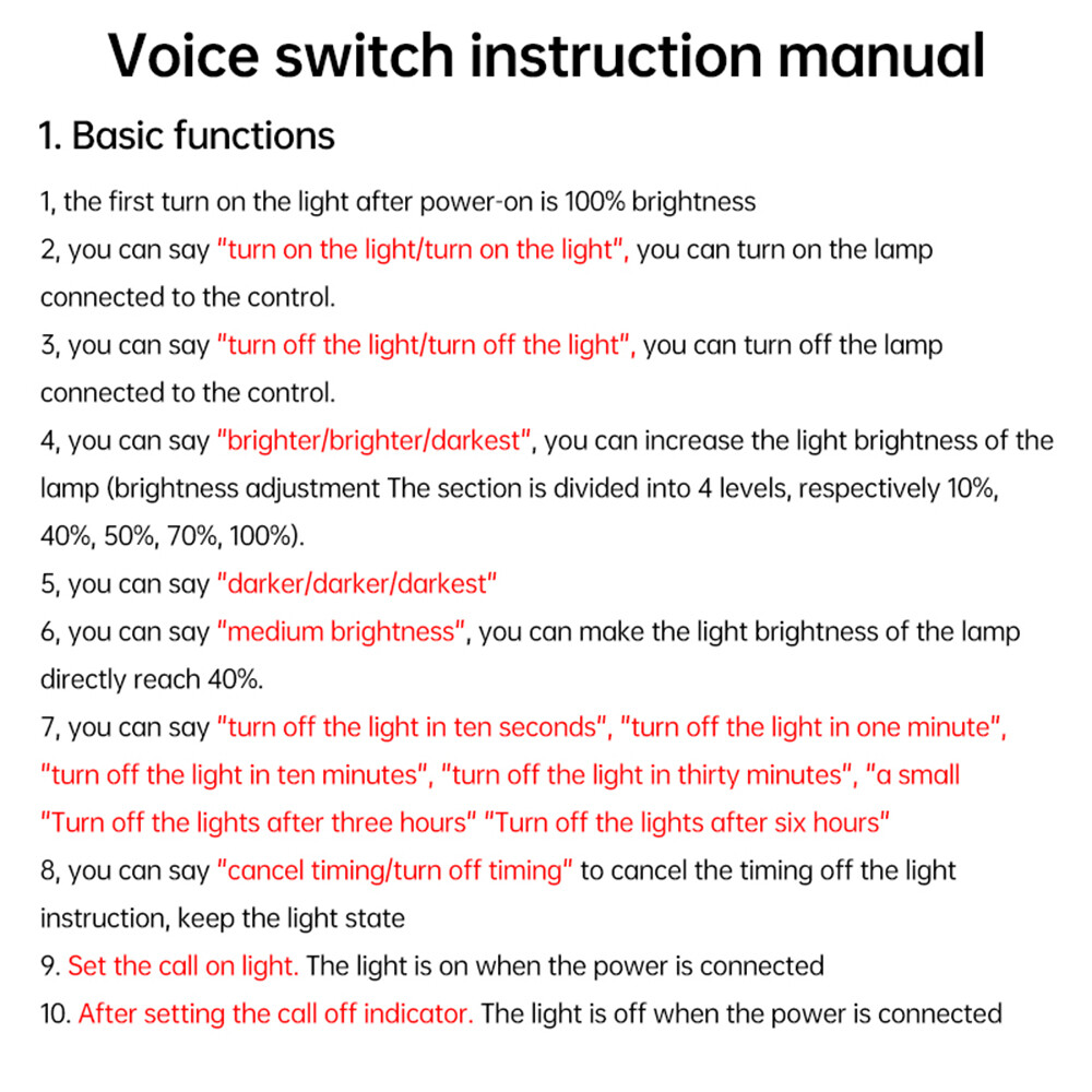 AI Offline Voice Switch Control Board Voice Control Light Circuit Driver Module