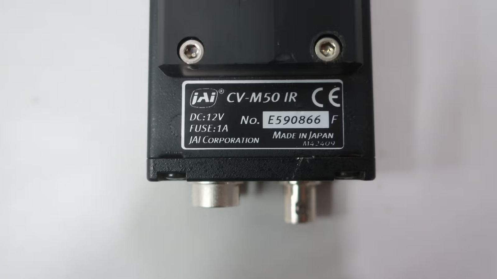 Jai CV-M50 IR Monochrome Camera W/ Canon Ph6x8 Marco Lens 12v-dc